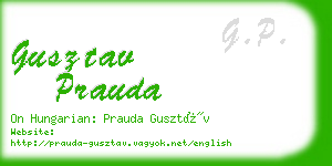 gusztav prauda business card